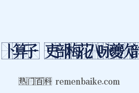 卜算子·吏部梅花八咏夔次韵是什么意思的图片